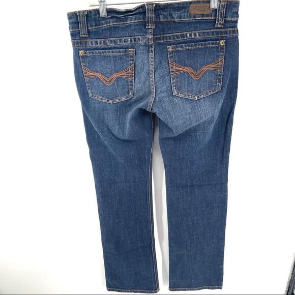 Harley Davidson blue jeans denim pants 10 long EUC bootcut low rise - Picture 12 of 16